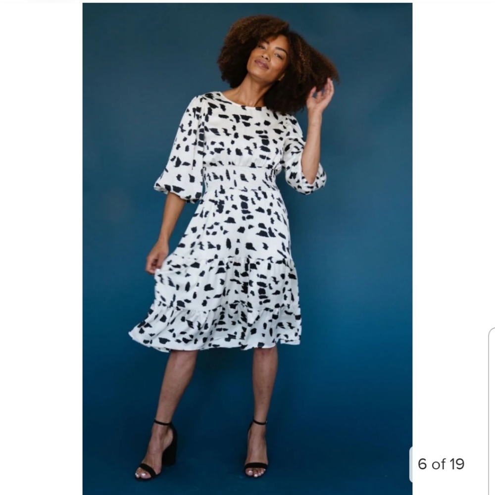 White/black In The Wild Dress